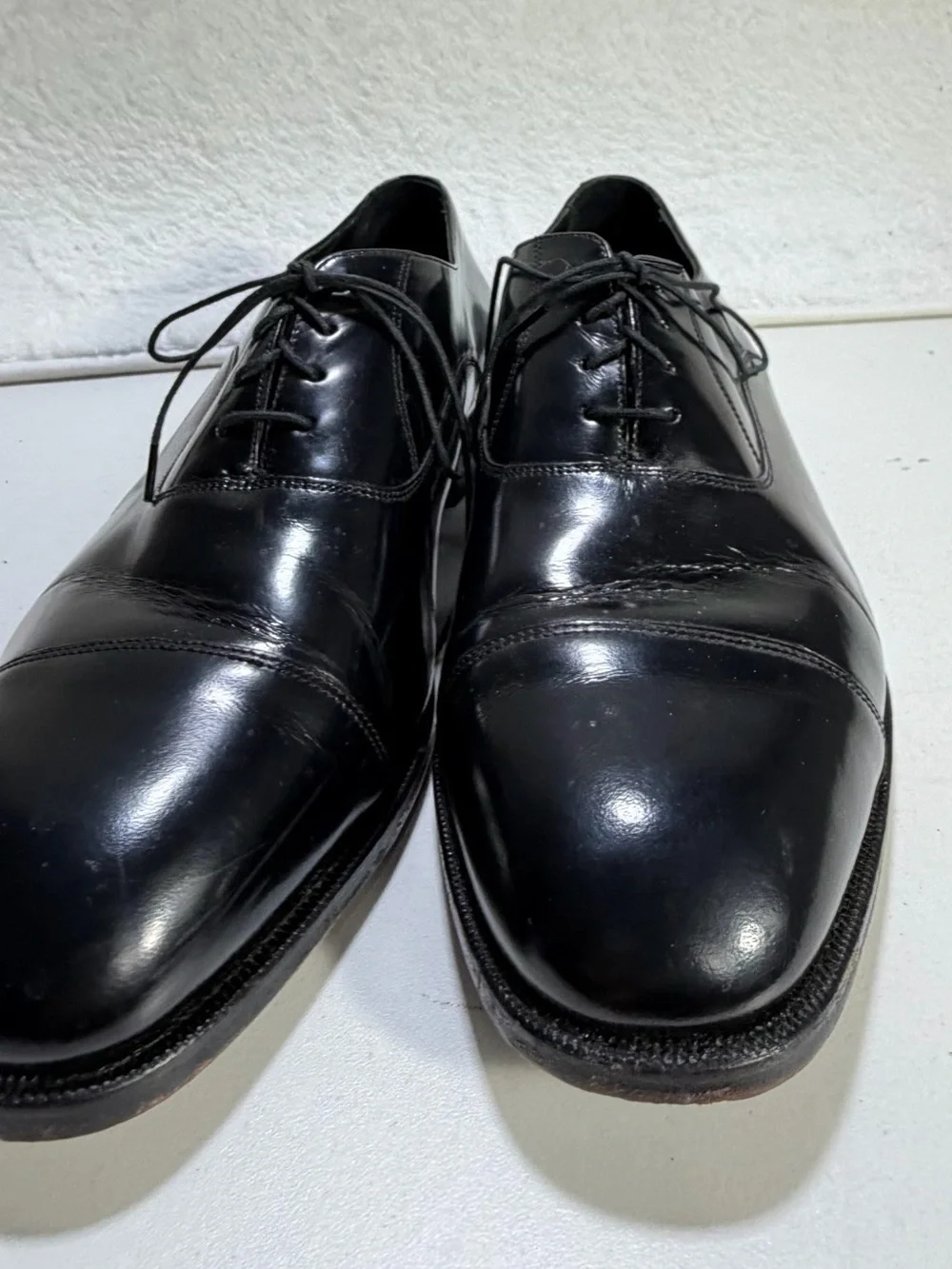Florsheim Cap Toe Oxford Black Leather Dress Shoes Men’s Size 10